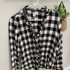 Black and white plaid flannel